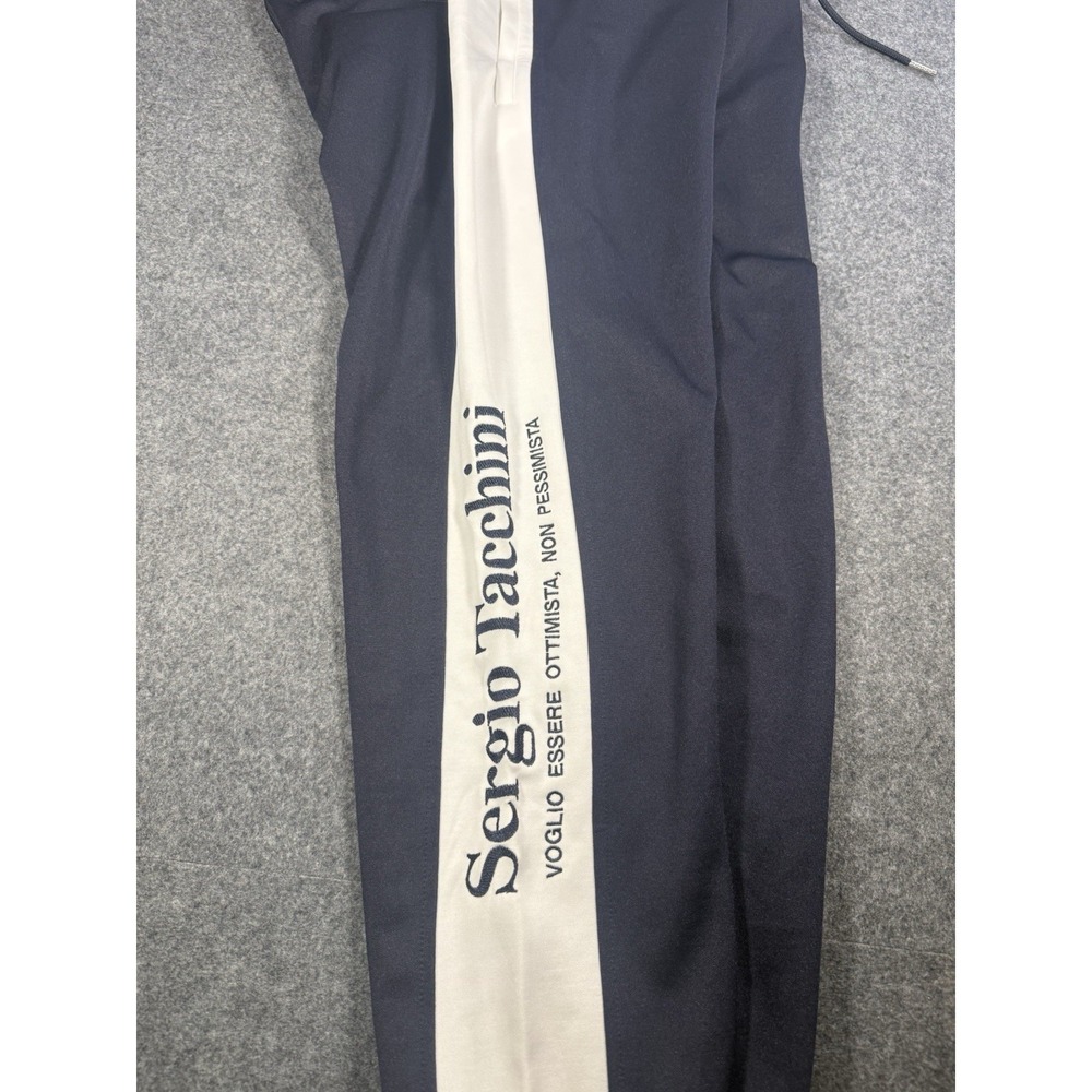 Sergio Tacchini Navy Blue Optimist Side Stripe Joggers Size M - Picture 5 of 12